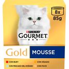 Comida Húmeda Gato Adulto Mousse Gold P-8 Gourmet