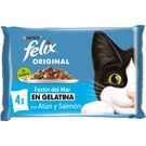 Comida Húmeda Gato Adulto Gelatina Con Atún y Salm Felix