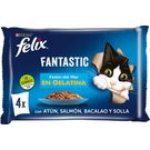 Comida Húmeda Gato Adulto Gelatina Con Pescados Fe Felix