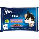 Comida Húmeda Gato Adulto Gelatina Pollo, Atún, Sa Felix