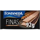 Barquillo Finas Relleno Chocolate Negro Fontaneda