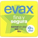 Compresa Normal Plegada Sin Alas Evax Fina y Segura
