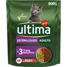 Comida Seca Gato Adulto Esterilizado Buey Ultima