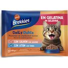 Comida Húmeda Gato Gelatina Salmon y Atun P-4 Brekkies