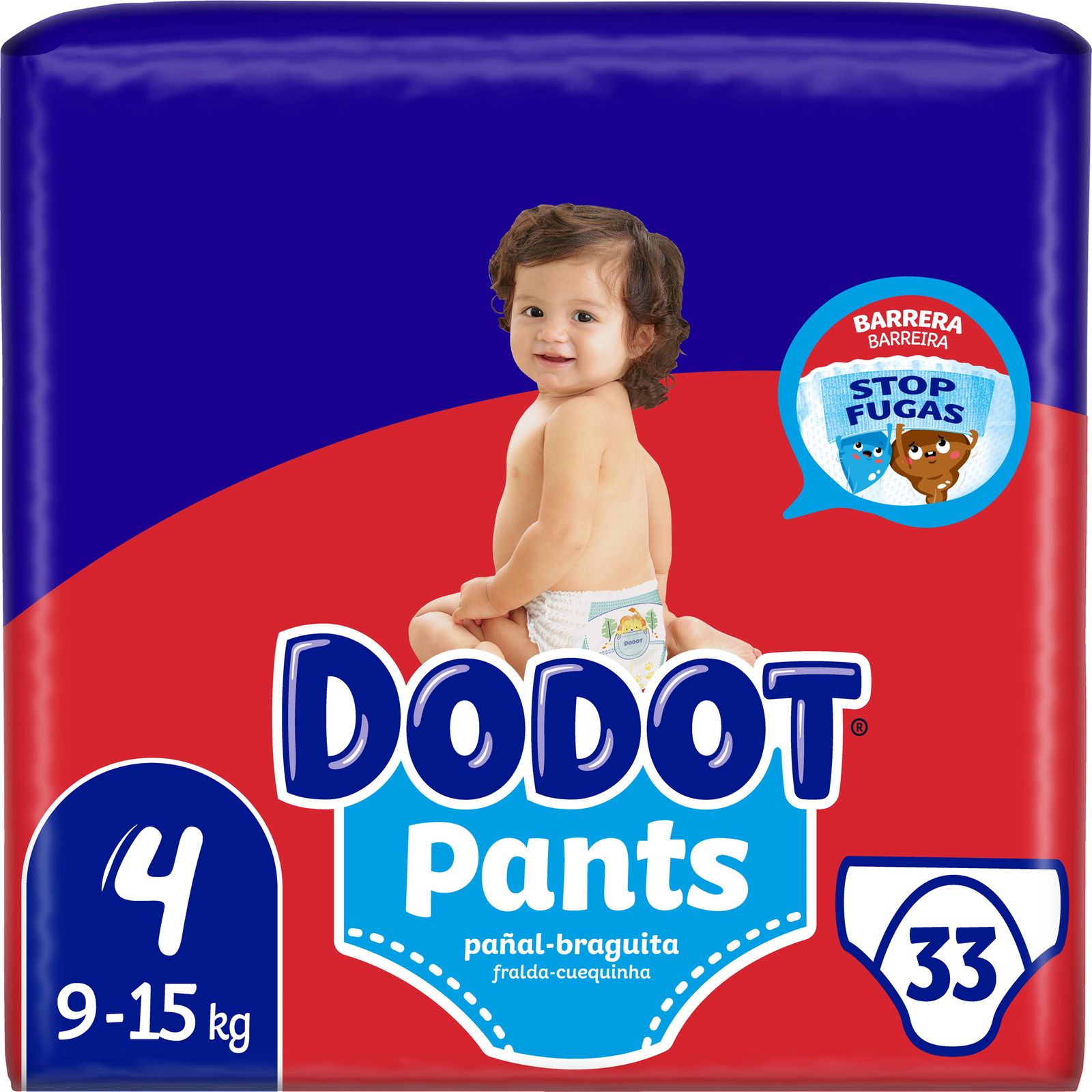 Comprar Pañal t4 9-15kg dodot pants 33 en Supermercados MAS Online