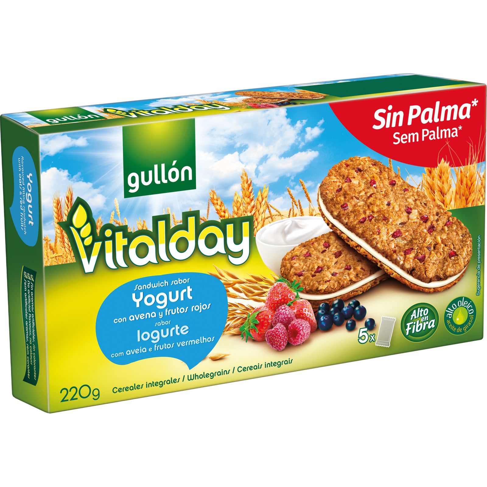 Sándwich sabor Yogurt con Cereales Integrales (GULLON) – FitMarketBogota