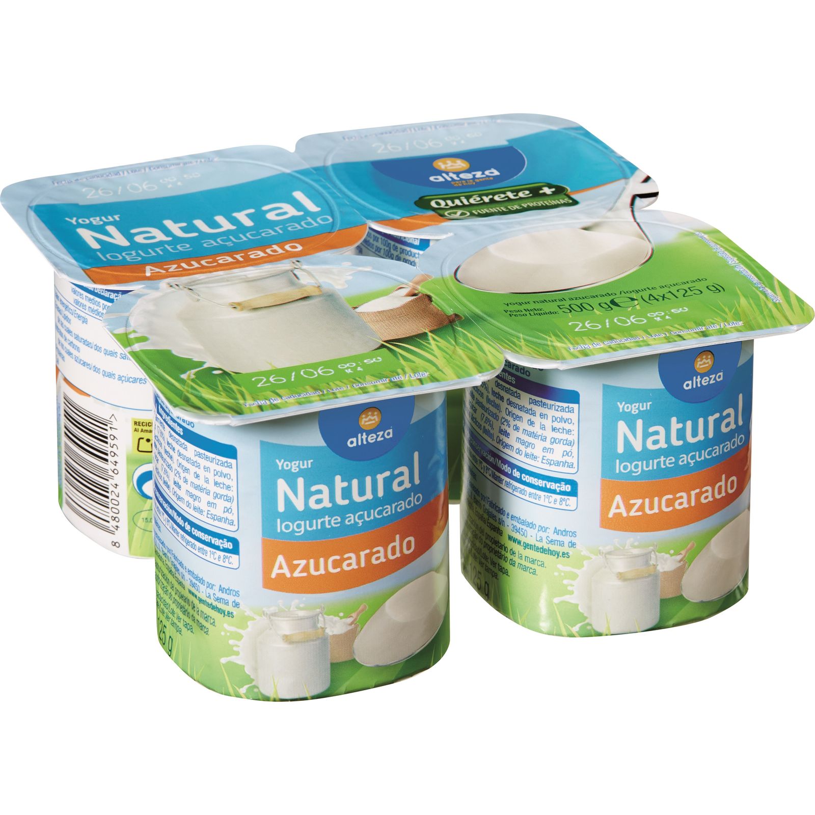 Yogur Natural Azucarado Sin Lactosa  Comunidad Valenciana y Región de  Murcia